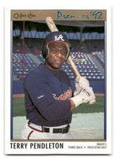 Terry Pendleton 1992 O-Pee-Chee Premier Baseball #195 Atlanta Braves