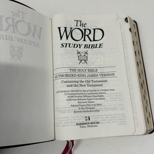 Die Wortstudienbibel KJV roter Buchstabe Harrison House - personalisiert, selten, Vintage - Bild 10 von 24