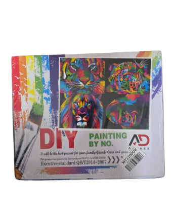 DIY Digitales Malen nach Zahlen Rahmenlos Bunt Löwe Tiere Wandbild Bild
