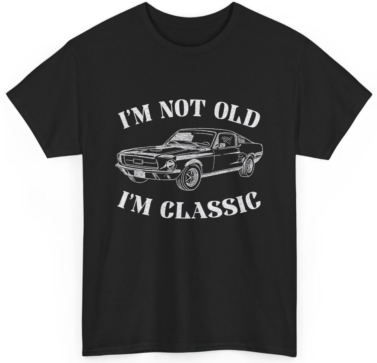 Funny Old Man Guy Humor Saying Classic Car Graphic T-Shirt