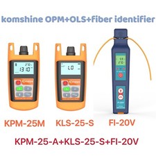 Komshine FTTH Fiber Optic Tester KPM-25 OPM & KLS-25-S Light Source & FI-20V OFI
