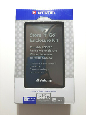 Samsung Hard Drive 250GB Verbatim Store'n'Go Enclosure Kit USB 3.0 2.5'' HDD SSD