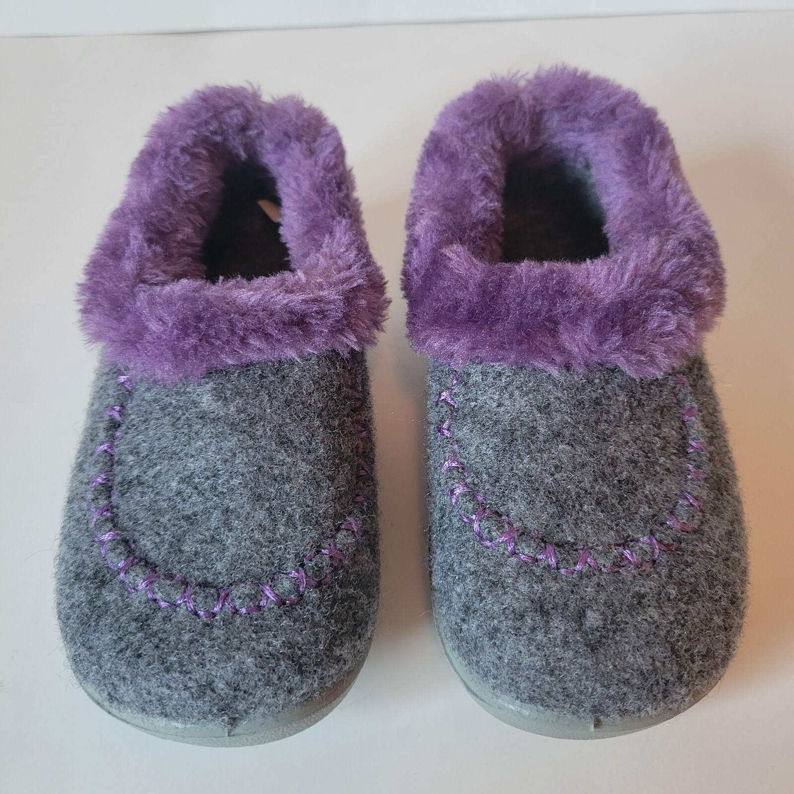 SAOLA Kamik Kids Cozy Cabin 2 pantofole suola rigida scarpe calde taglia 8 grigio viola A1