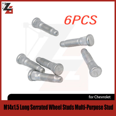 Pack of 6 Wheel Lug Stud For GMC Chevy Silverado Sierra 1500 2500 3500 Cadillac