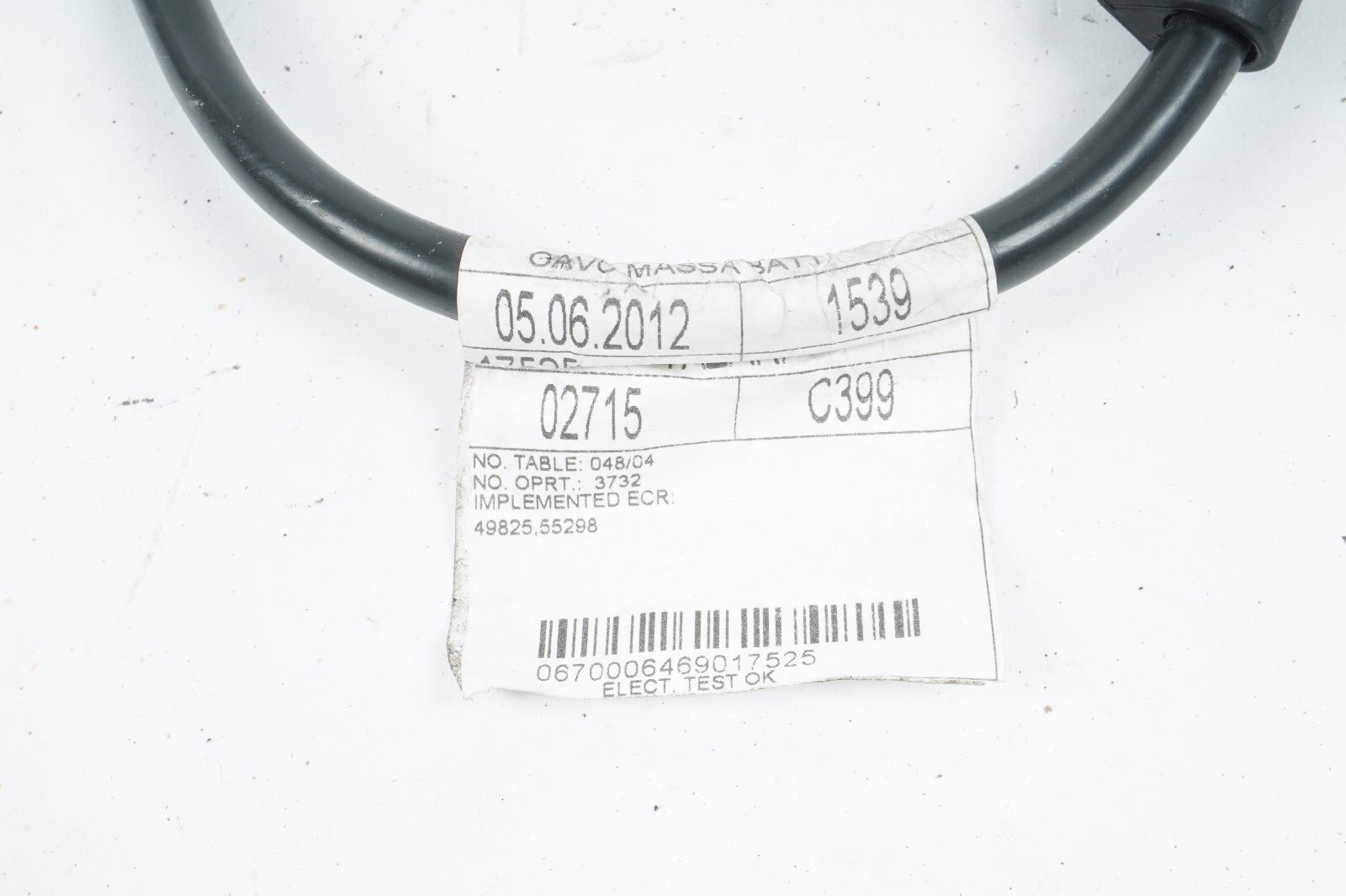 14 - 20 MASERATI QUATTROPORTE NEGATIVE BATTERY CABLE WIRE W/ SENSOR  OEM
