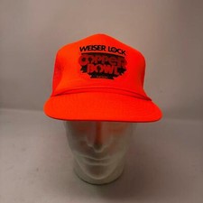 Weiser Lock Copper Bowl Neon Orange Mesh Trucker Snapback Hat Hardware Locks