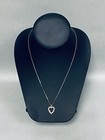 Pendant w/ 18” Herringbone Chain 3.4g 14K Gold Natural Diamond 0.75” Heart