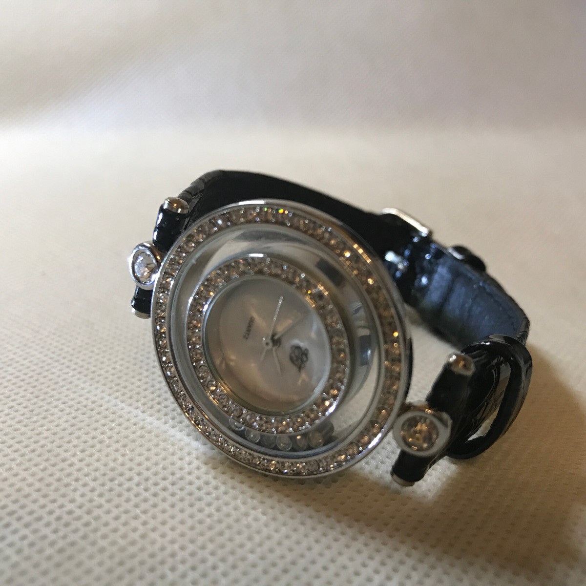 ELIZABETH TAYLOR WHITE DIAMONDS Wristwatch Works! with New 