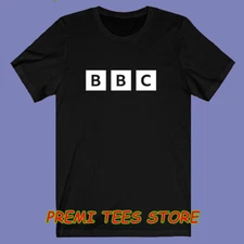 BBC British Radio Television Men's Black Size S-3XL