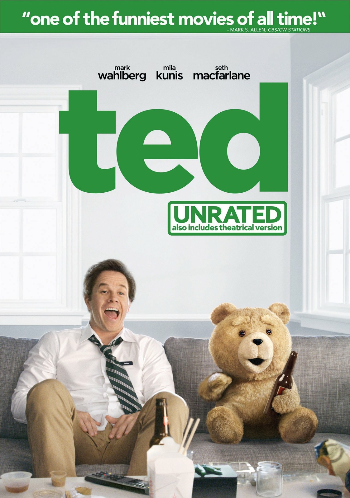 Ted - Unrated (DVD, 2012, Widescreen) NEW