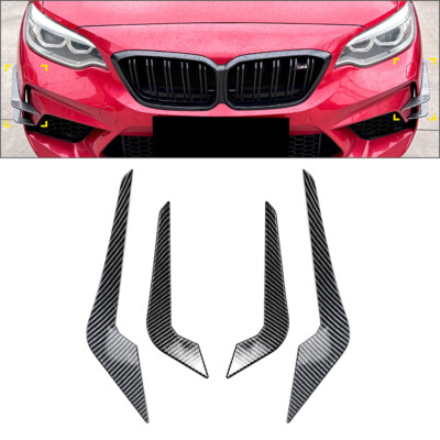4xFront Bumper Lip Spoiler Splitter Side Cover für BMW 2er M2 F87 2016-2021