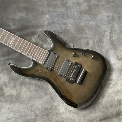 7-strings MH Electric Guitar Black Tremolo Bridge Rosewood Fretboard 24 Frets