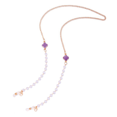 You Know Nothing Pearl Loss Prevention Lanyard Colorful Clover Glasses Chain