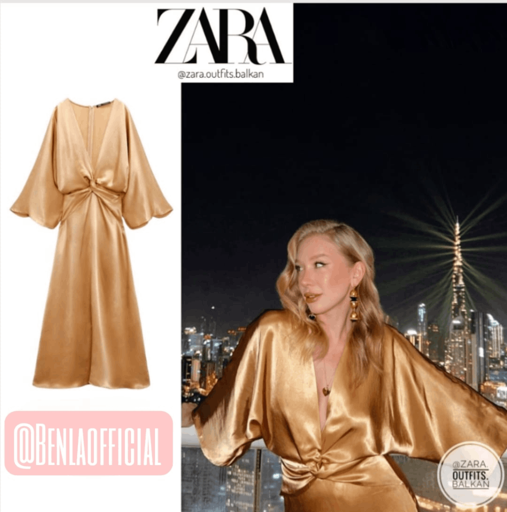 zara gold satin dress ZARA. Long champagne-colored satin dress. TM – Hibuy market main image 0