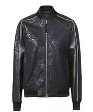 $1495 Diesel Women’s Black Gold Lorette Black Leather Jacket Size It-38 / Us- Xs