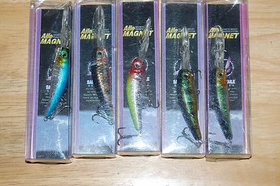 5 lures rare yo zuri duel aile magnet saltyaile assortment clown perch mackerel