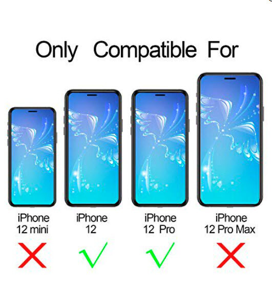 Foval (4 Pack) Compatible with iPhone 12/iPhone 12 Pro Screen Protector Glass