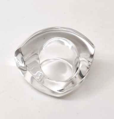 Gorgeous Gerda Lynggaard Monies Oversized Clear Lucite Cocktail Ring