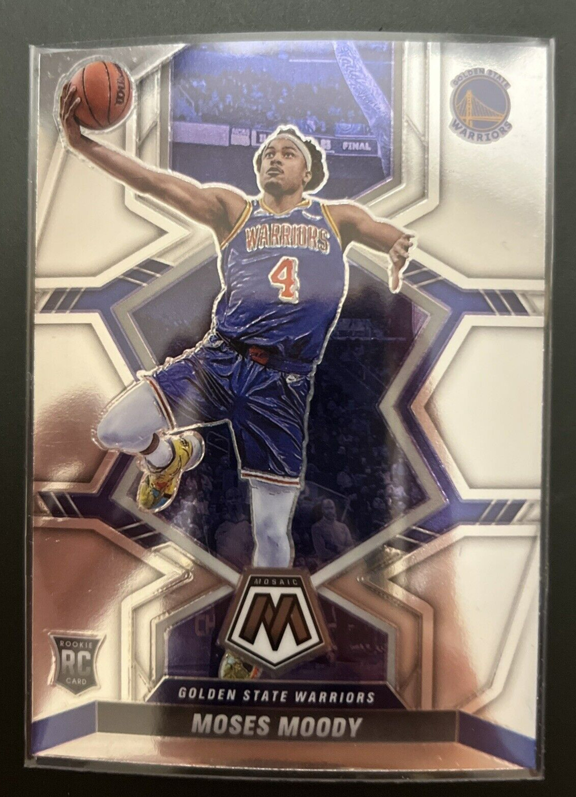Moses Moody RC Silver Prizm 2021 Panini Mosaic #211 Golden State Warriors