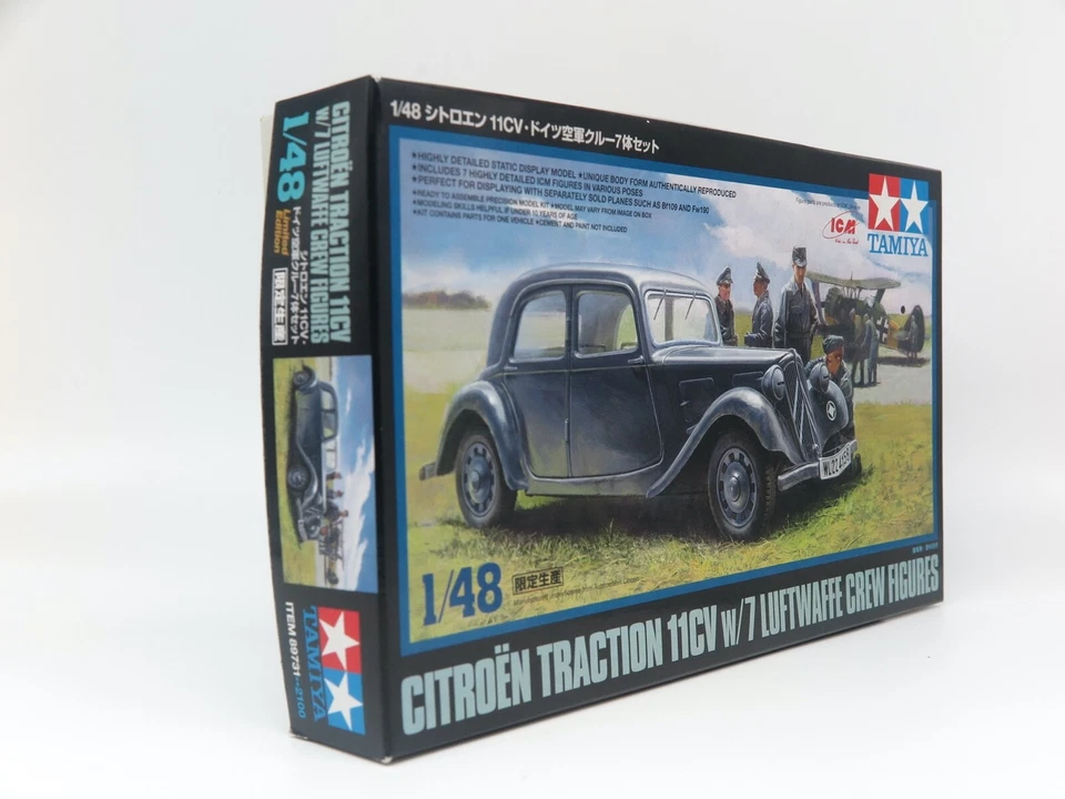 TAMIYA 89731 - Citroen Traction 11CV w/7 Luftwaffe Crew Figures - 1:48 - Immagine 3 di 4