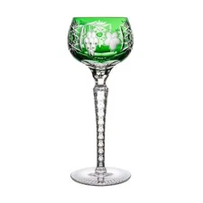 Ajka Crystal Marsala Green Small Wine Glass