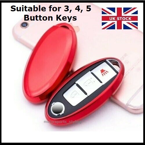 Funda protectora remota con llavero para Nissan X-Trail Pathfinder 370Z GT-R 3 4 botones t20 - Imagen 7 de 11