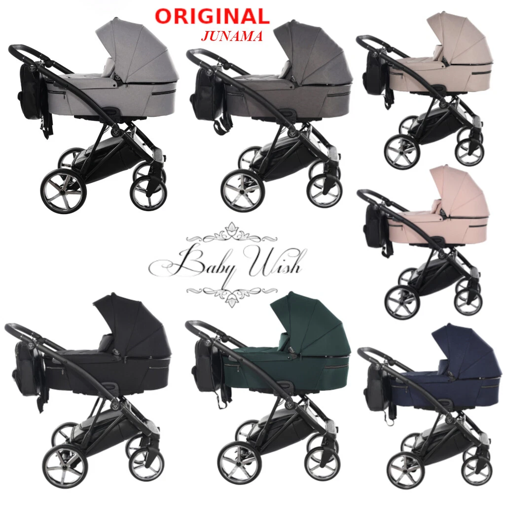 JUNAMA AIR V2 BABY STROLLER PRAM 2in1 CARRYCOT + PUSHCHAIR