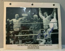 NIKOLAI VOLKOFF SIGNED 8X10 MADISON SQUARE WWE WWF iron sheik freddie blassie