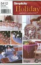 Simplicity 5412 Holiday Decorations Sewing Pattern Christmas Uncut