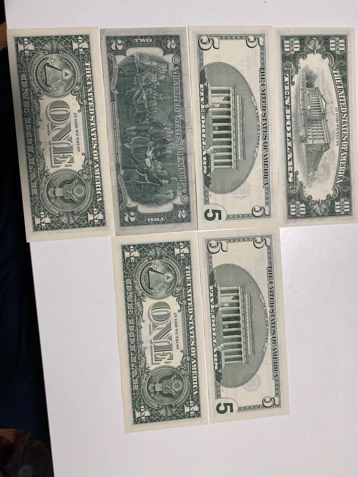 1976 $2 STAR Note,1981A $10,1995 $1 ,2003A $5《 MATCH & RADAR 00055000& 00555500》 - Image 2 of 2