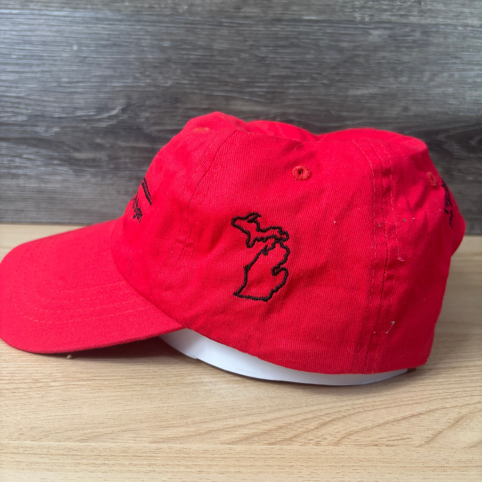 45th Parallel Cafe Hat Cap Strap Back Red Lightwe… - image 4