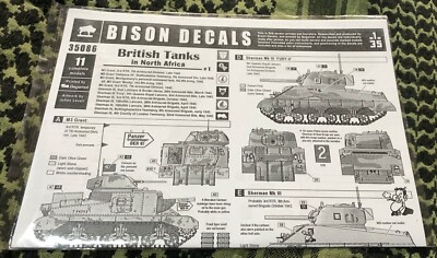BRITISH M3/M4 LEES SHERMANS IN N.AFRICA BISON 35086 1/35
