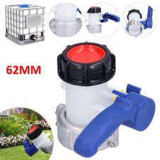 62mm DN40 Klappenhahn Auslaufhahn Ventil Adapter Für IBC Container Wassertank DE