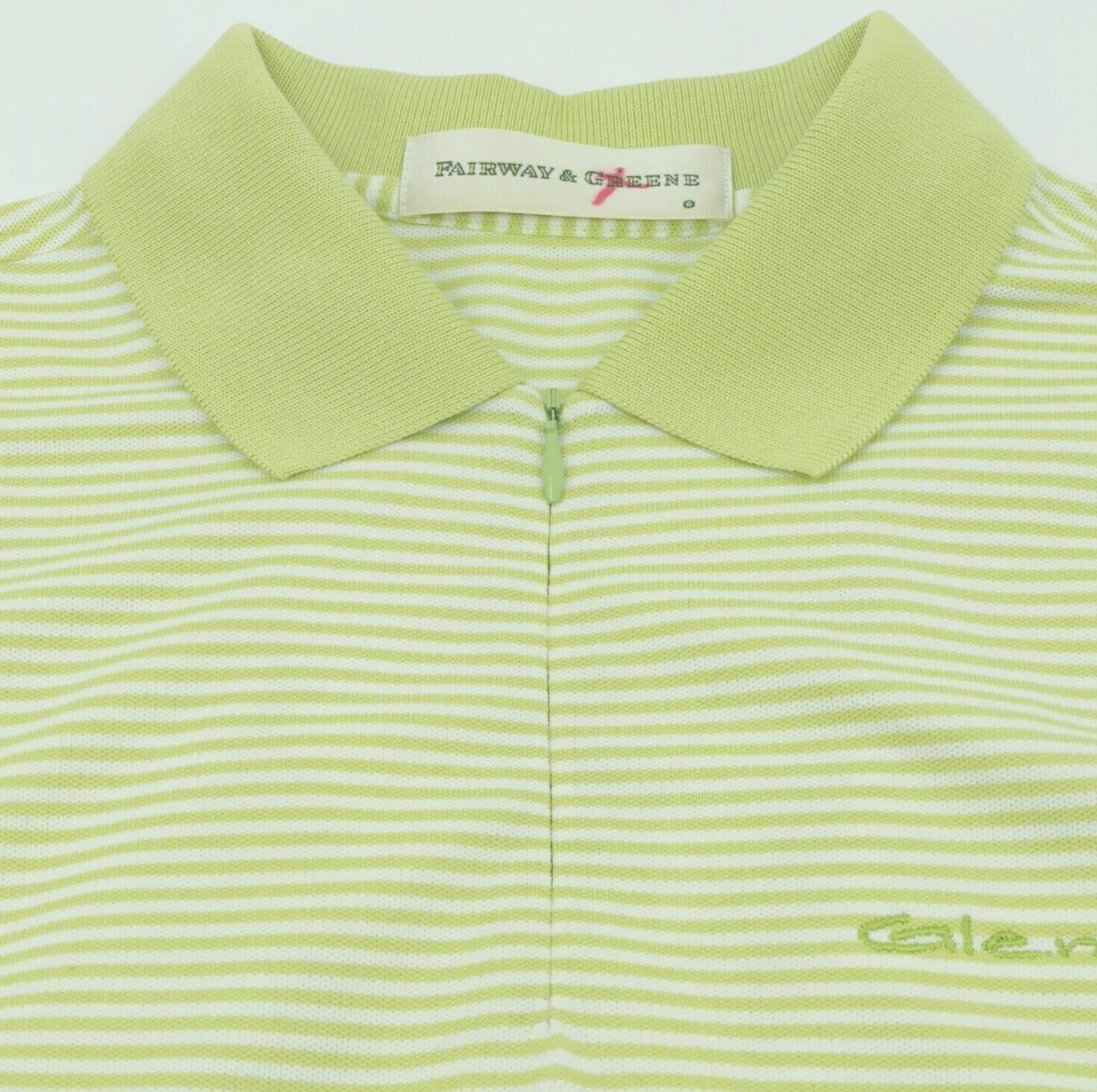 Fairway Greene Golf Polo Shirt Women Medium Green Str… Gem