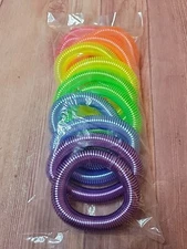 Neon Spring Bracelets Set Of 12 Rainbow Colors