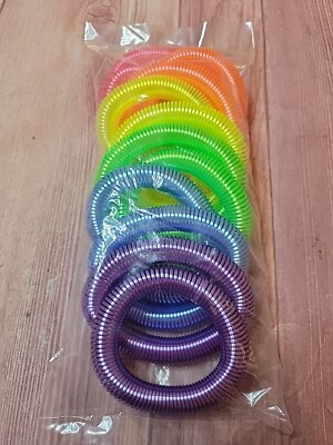 Neon Spring Bracelets Set Of 12 Rainbow Colors
