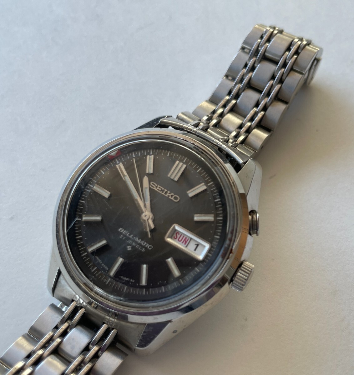 Seiko Bell-Matic 27 Jewels Stainless Steel Watch | eBay Seiko Bell-Matic 27 Jewels Stainless Steel Watch | eBay