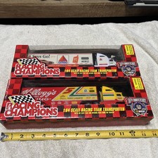 Lot of 2 Racing Champions 1:64 NASCAR Team Transporter Semi Trucks Citgo Kellogg