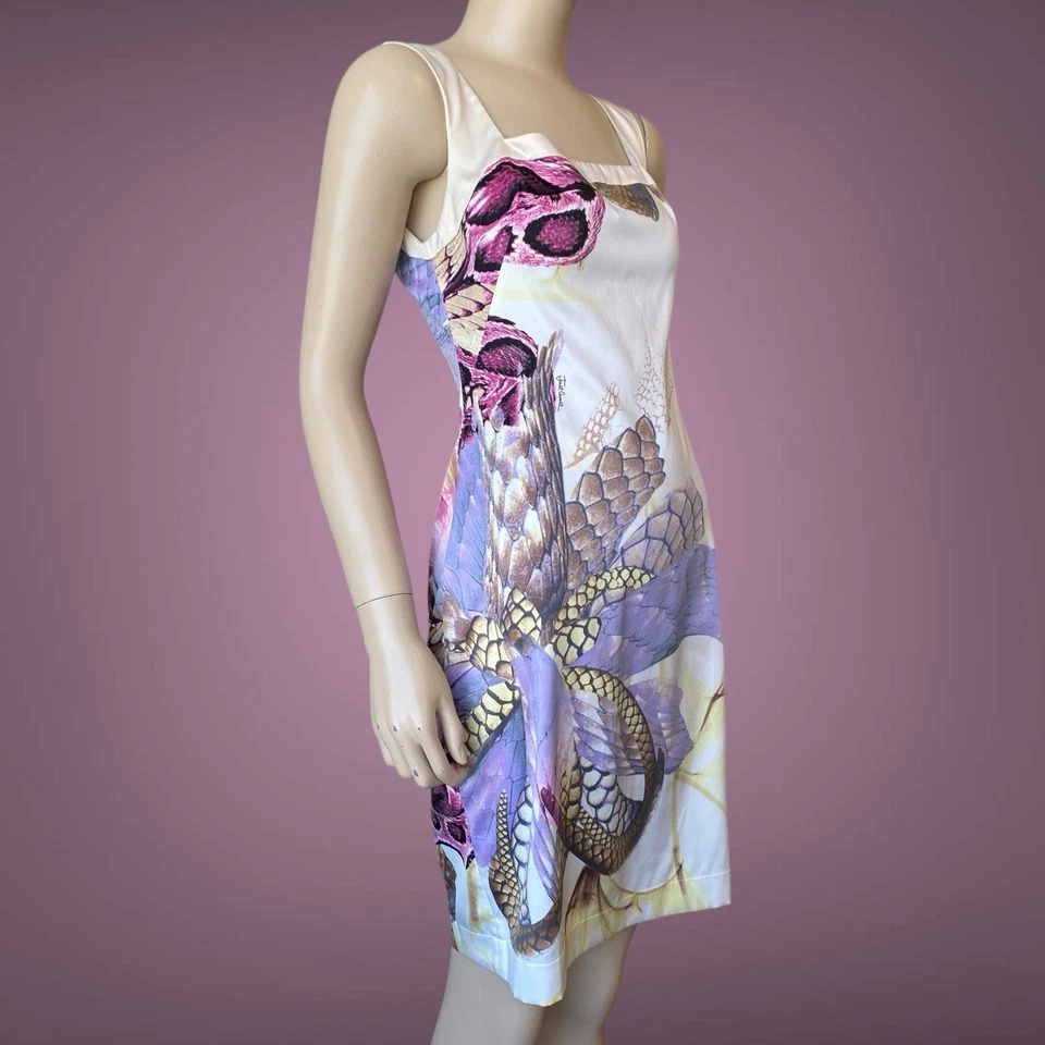 VESTIDO Floral de Verano Roberto Just Cavalli De Colección Y2k Talla 44IT M-L Foto 3 de 4