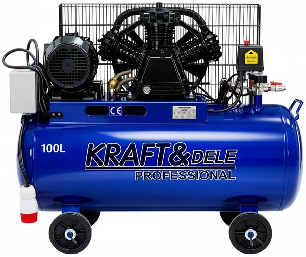 ÖLkompressor 100L 650L/Min 400V Druckluft Kompressor Werkstatt 8Bar Profi-image