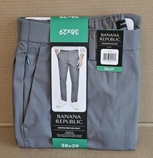 Banana Republic Commuter Flex Pants Mens 38x29 Stretch Water Repellent Gray