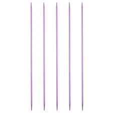5Pcs 2.5mm Aluminum Double Pointed Knitting Needle, 7.87 Inches Length, Purple