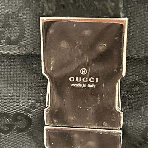 Auténtico Bolso de Hombro/Bolso Bandolera Gucci Vintage Negro Monograma Lona - Imagen 8 de 8