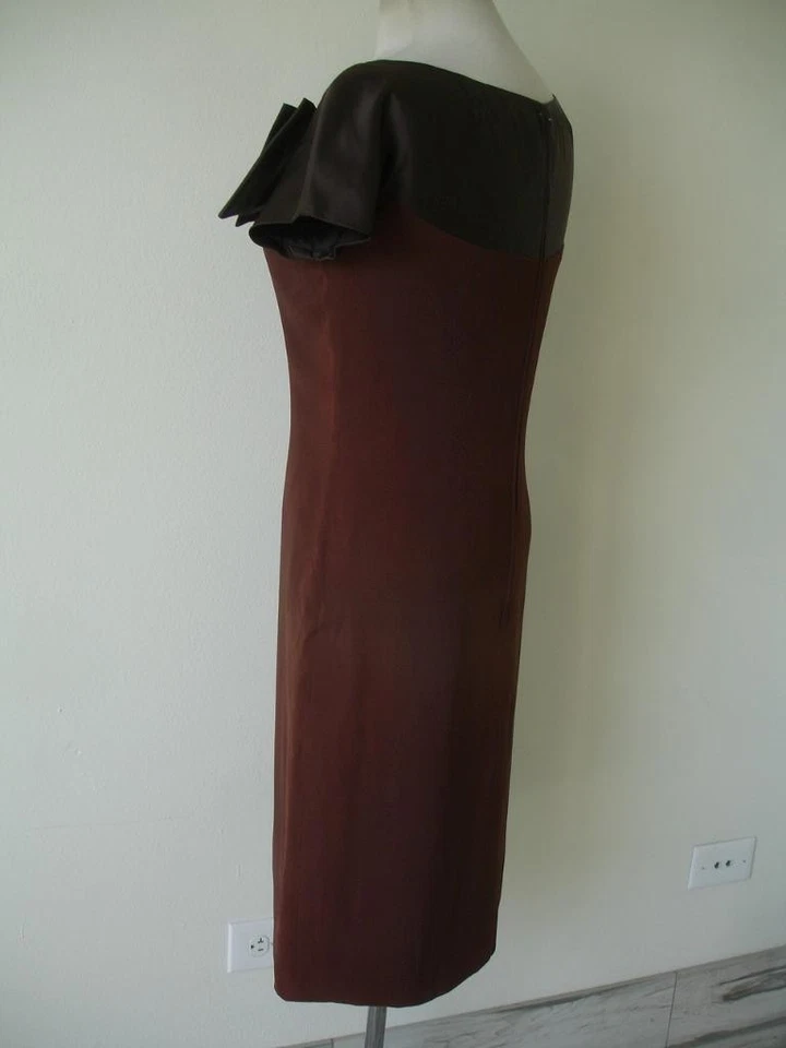 Vestido Para Mujer Talla S De Colección Años 50 Pattullo-Jo Copeland Neusteter Seda Fiesta Peplum Foto 3 de 4