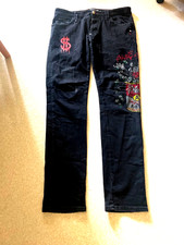 jeans homme Philipp Plein 36/ fr 42 noir paillettes excellent etat coupe droite