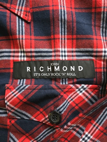 John Richmond It's Only Rock'N'Roll Fantasy Madras Herren Hemd Neu Small UVP 400€ - Bild 2 von 7