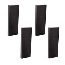 4 PCS Black Ebony Wood Knife Handle Scales Lumber 4.7x1.6x0.4 Inch DIY Craft