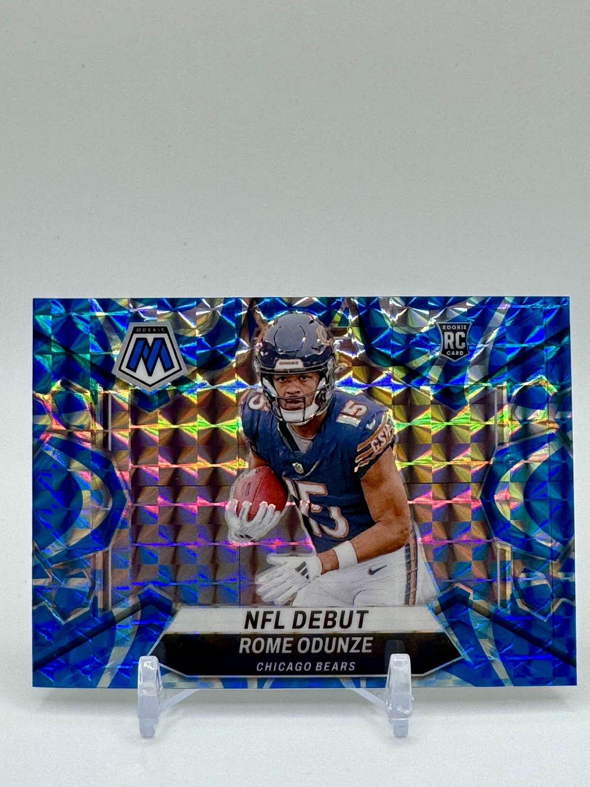 2024 Panini Mosaic #281 Rome Odunze Mosaic Reactive Blue