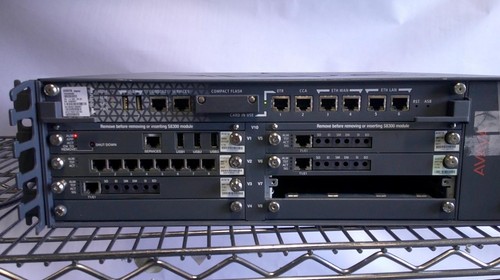 AVAYA G450 Media Gateway mit Modulen MB450, S8300, MM712, PS4504, 3 x MM710 - Bild 3 von 14