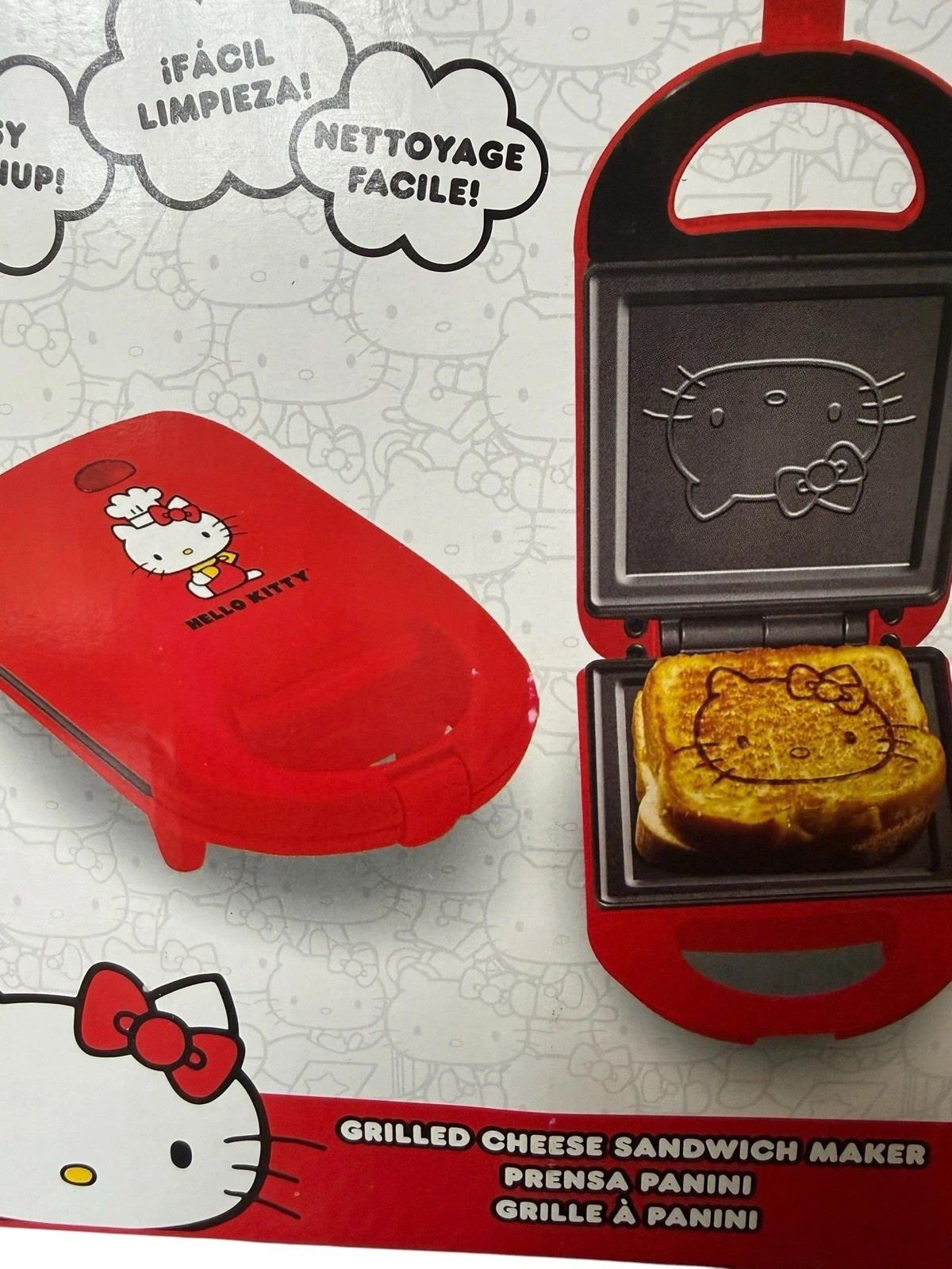 Hello Kitty Grilled Cheese Sandwich Maker Non Stick Press Sanrio New Open Box
